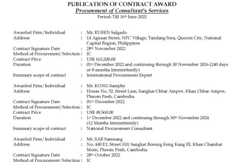 1 Summary Contract Award Service CDRM II June 2023 Page 1