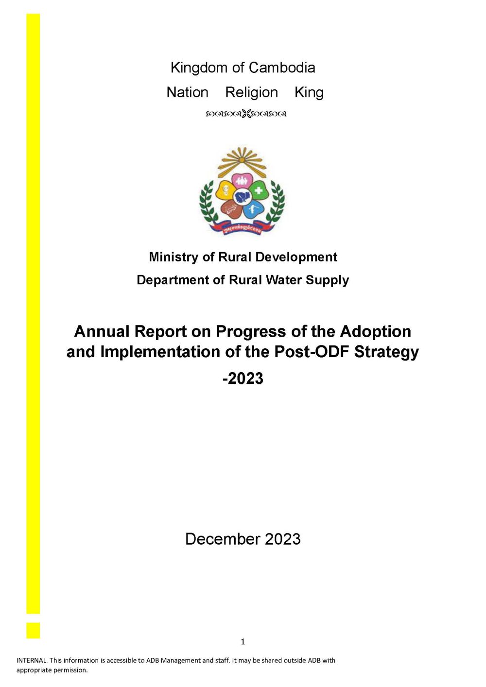 Pages from Annual report on progress of implementation of Post ODF Strategy